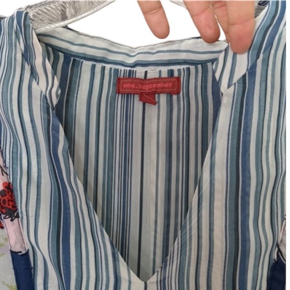 Anthropologie One September Flowy Boho Top Women's Size 2 EUC - Picture 6 of 13